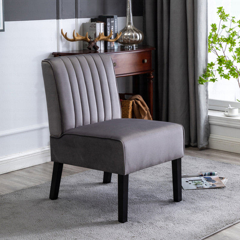 Ensemble de 2 chaises d'appoint Mid Century, Gris