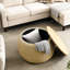 Natural Storage 2 In 1 - 25.5X25.5X14.5 Inches, Handmade With Plastic Upholstery, Sumptuous Fabric, Can Be Used As Or Seat, 23Lbs Weight, No Assembly Required Colour, Works End Table & 250Lbs Capacity,