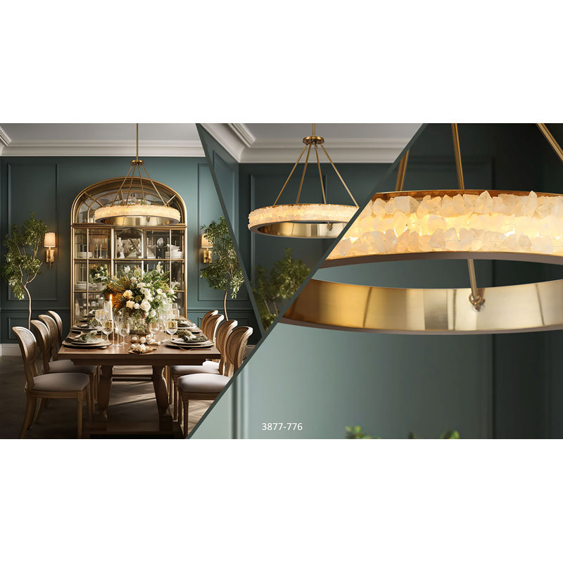 Divinely LED Chandelier, 22.25" H x 28.88" W x 28.88" D