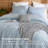 Cozy Winter Collection Bedsure 5 Pieces Cotton Comforter Set with Cotton Waffle Throw Blanket-110189437-110189434