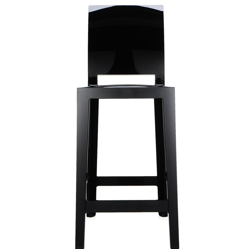 One More Outdoor Bar Stool, Counter, Glossy Black