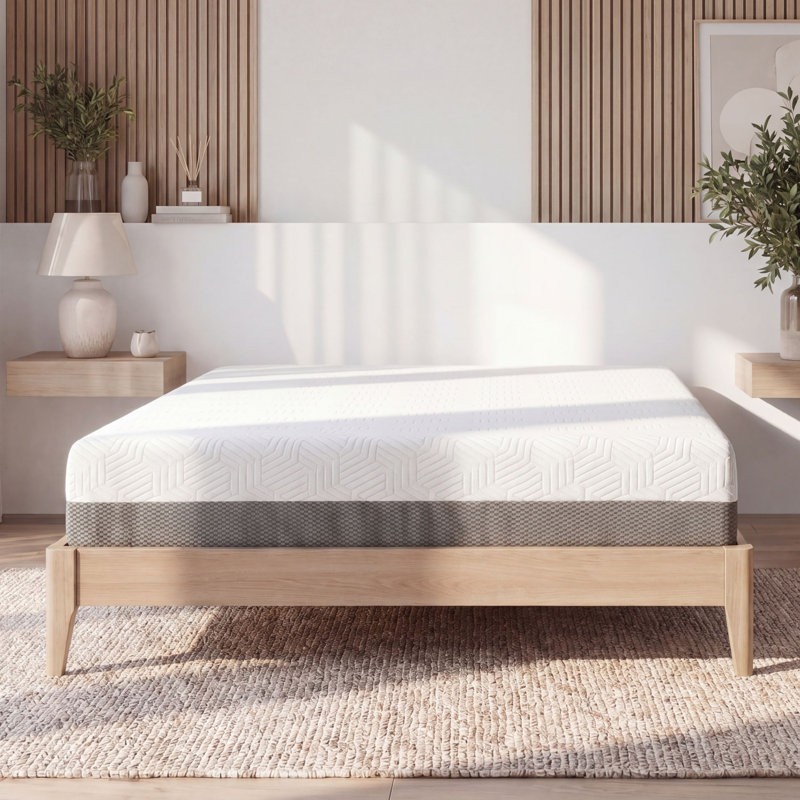 Matelas en mousse à mémoire de forme gélifiée pour lit simple TG de 8 po Epernay avec housse de refroidissement régulatrice de température