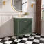Meuble-lavabo autoportant à simple cuve en bois massif avec plateau en marbre d'ingénierie-879627049-879627055