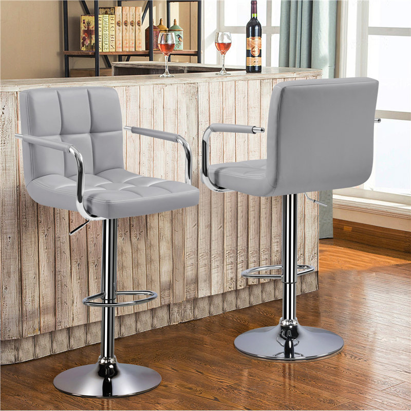 Tabouret de bar Pete, Gris clair