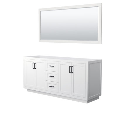 Miranda 71" Freestanding Double Bathroom Vanity Base Only with 70" Mirror