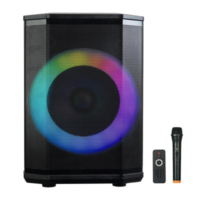 Haut-parleur portatif inclinable 9500W avec son puissant et caisson de basses profondes de 8 po à DEL avec télécommande