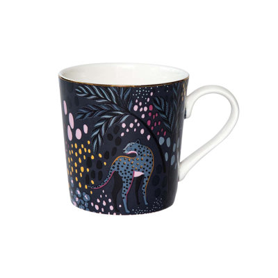 Sara Miller London, Midnight Leopard Mug