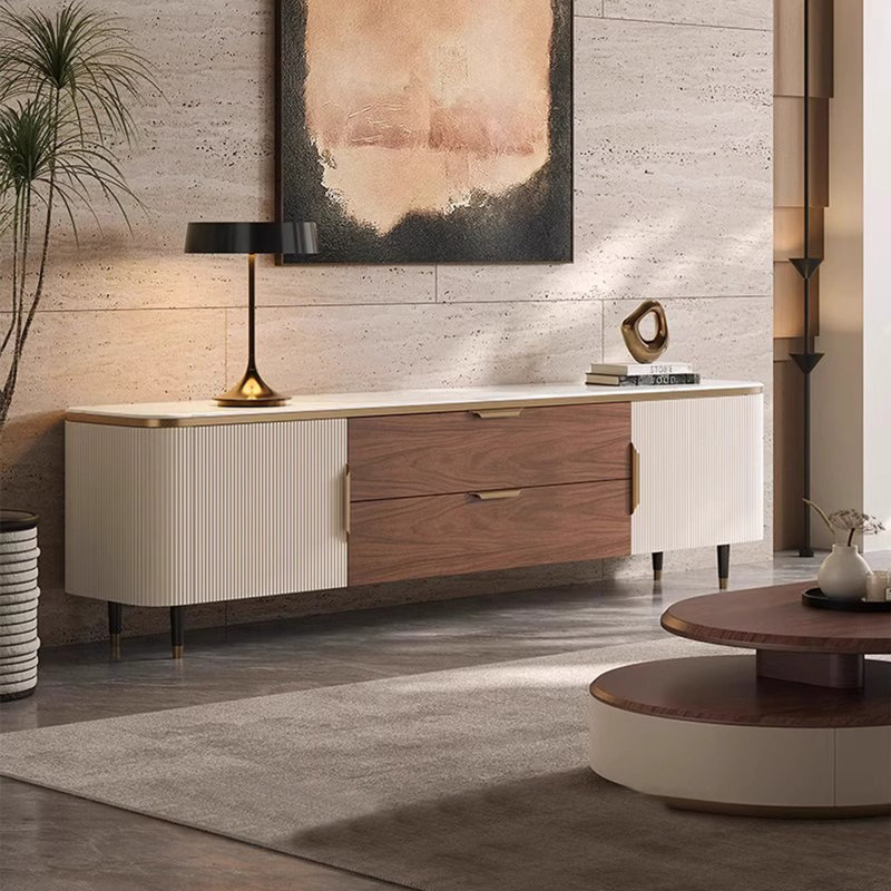Meuble de rangement moderne et minimaliste pour meuble télé, H 22,44 po x L 86,61 po x l 15,75 po