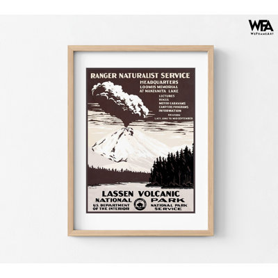 «Lassen Volcanic Park» par Stellar Design Studio, affiche du vieux volcan, parc national des États-Unis, impression, États-Unis, Nature Office Decor
