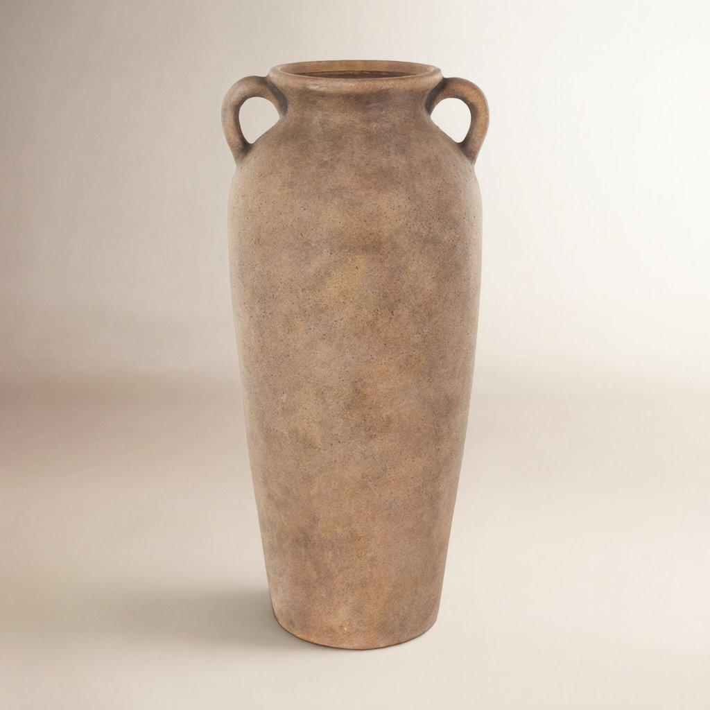 Brera Ceramic Table Vase, Brown