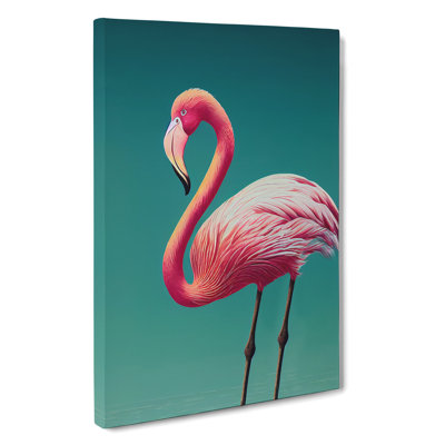 Dignified Flamingo - Wrapped Canvas