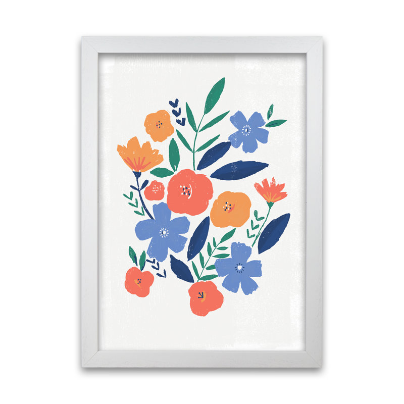 Floral Art Print by Laura Irwin - Print, 42cm H x 29.7cm W x 3cm D, White Framed