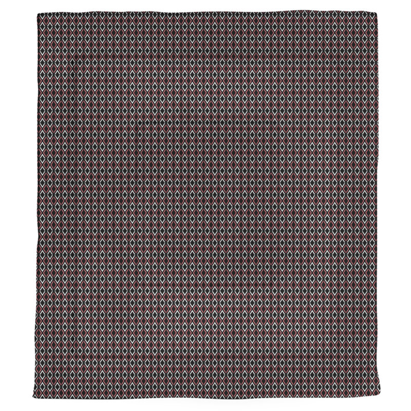 Édredon simple réversible à losanges Katelyn Elizabeth, Édredon simple TG, Noir / rouge
