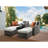 Bitanya 82''L Outdoor Patio Sectional Sofa with 2 Pillows and 2 Ottomans in Beige and Gray