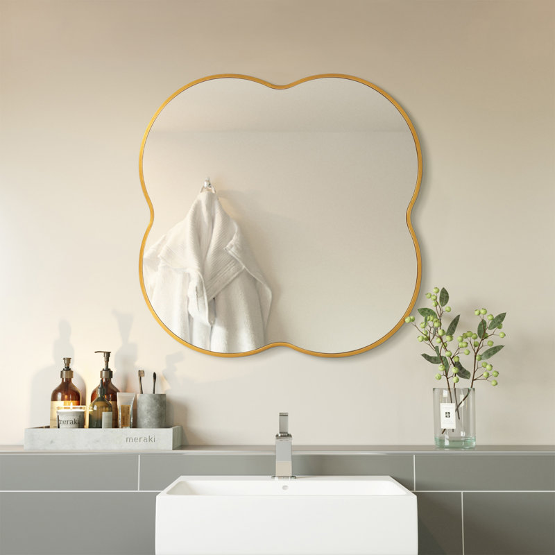 Miroir mural Ertugrul, 28 po x 28 po, Or