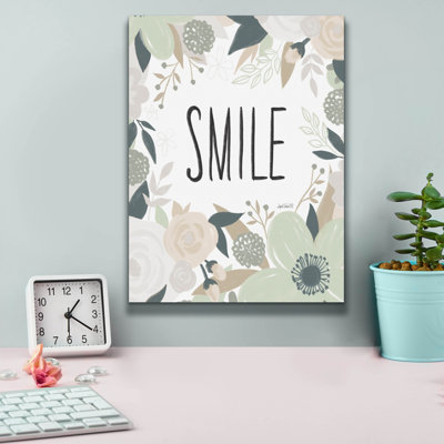Art graphique sur toile, "Happy penséts 3 neutres" par Anne Tavoletti