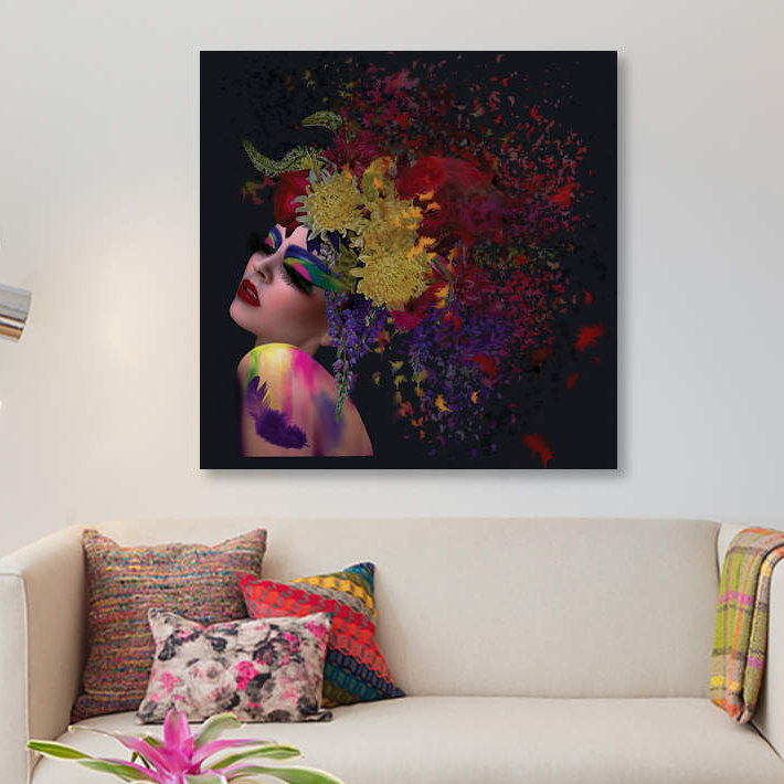 « digital art », impression sur toile, H 18 po x l 18 po x P 1,5 po