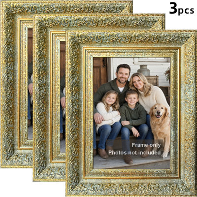 Cadre simple 3 pièces 11 "x 14" noir pour présentation de photos de mariage