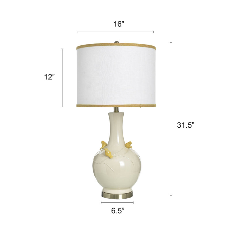 Ceramic Table Lamp - White Shade