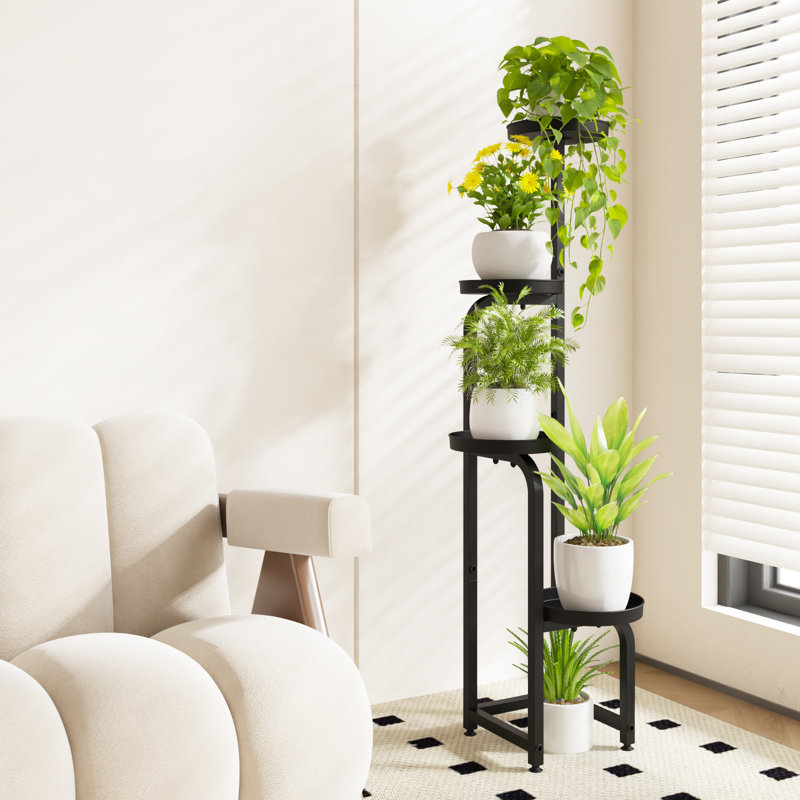 Support pour plante à 4 niveaux en métal
