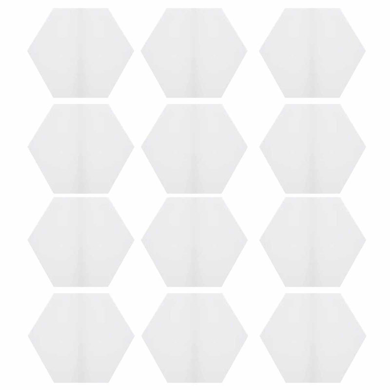 Hexagon Mirror Paste Acrylic Mirror Wall Paste Three Dimensional Wall Paste Home, Silver