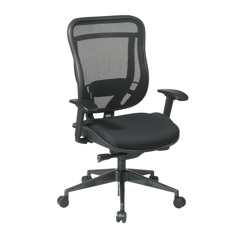 Chaise de travail en filet SPACE, Dossier Matrex et siège en filet, base en finitio