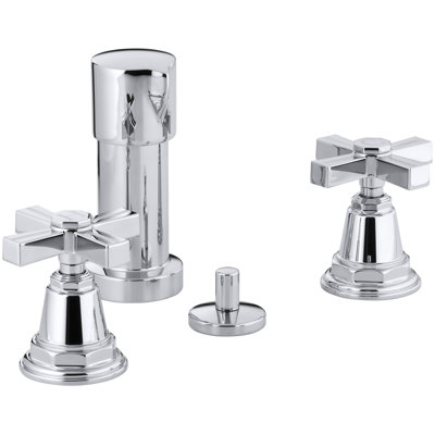 Pinstripe Vertical Spray Bidet Faucet with Cross Handles