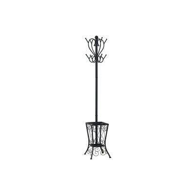 Coat Rack, Hall Tree, Free Standing, 8 Hooks, Entryway, 71"H, Umbrella Holder, Bedroom, Metal, Transitional