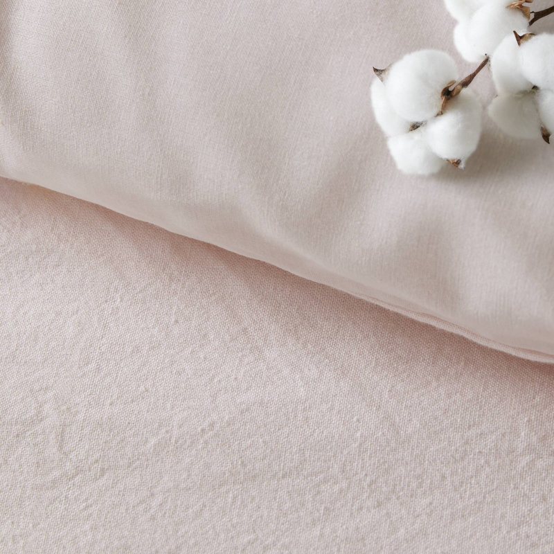 Ensembles de literie luxueux en jacquard de coton, conception à pompons roses pour lit double / grand