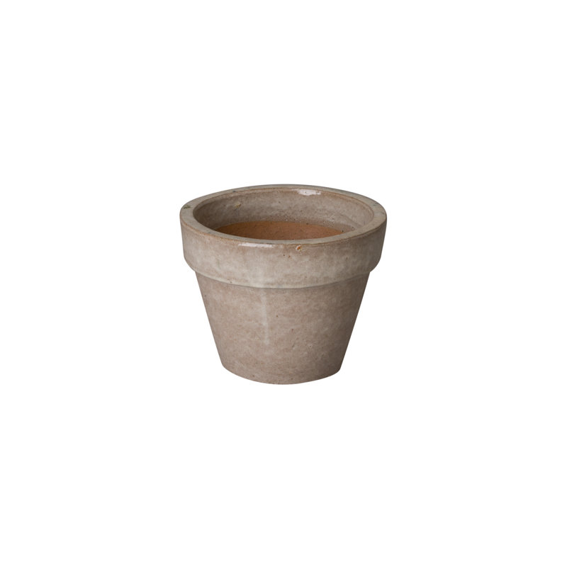 Pot à fleur en argile Divina, H 9 po x l 11 po x P 11 po, Brun pâle