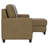 Brown 2-Piece Sofa With Chaise