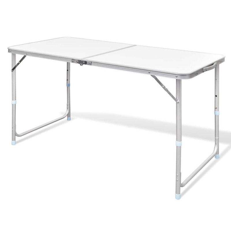 Rectangular Wood Metal Folding Outdoor Camping Table , cm W 60cm cm D, 120 x 60 cm