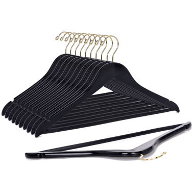 Quality Hangers Clothes Hangers 50 Pack - Non-Velvet Plastic