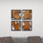Parthenon Handmade Live Edge Teak Wood Wall Decor (Set of 4) 