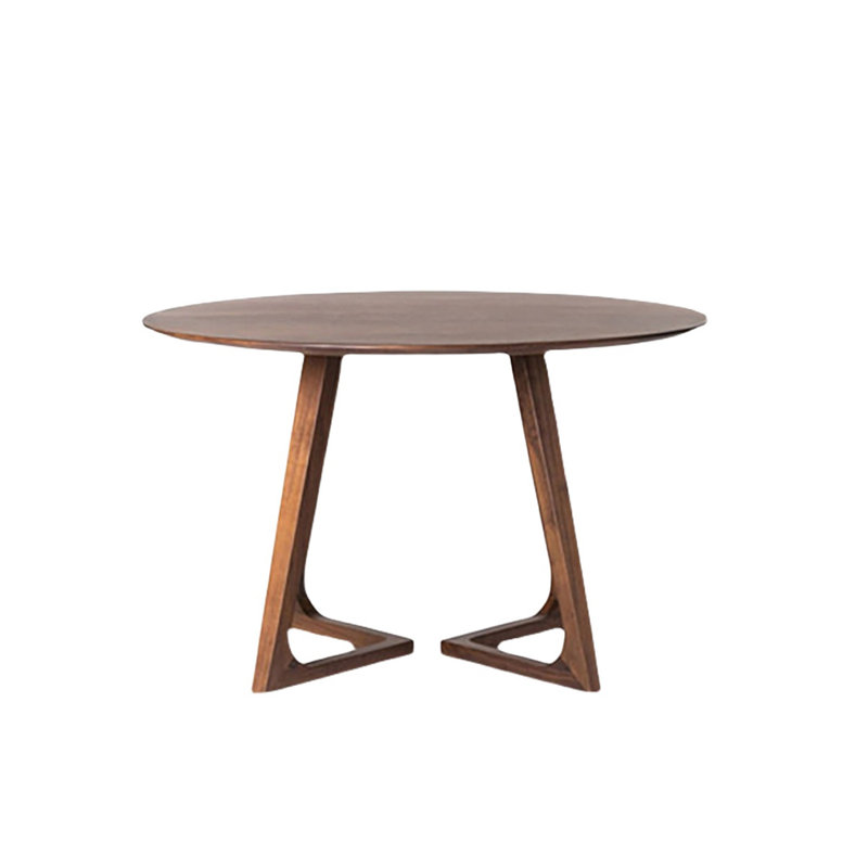 Table de salle à manger simple en bois massif de style américain Paryavi, H 29,5 po x L 47,2 po x l 47,2 po