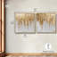 Ensemble de 2 décorations murales modernes sur toile dorée de luxe par Art Remedy, cadre doré, 40 x 40-367080136-367080144
