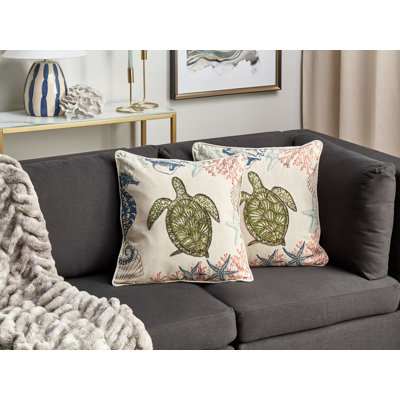 Castlehaven Animal Print Beige Square Throw Cushion