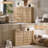 4-pieces Bedroom Set, Natural Oak- 6 And 5 Drawers Dresser And 3 Drawers Nightstand Set Of 2-1421625992-1414027664