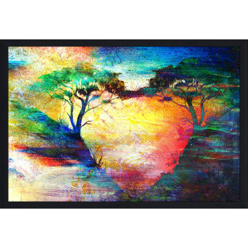 «  "trees trees trees 1"  », impression encadrée, H 35,5 po x l 51,5 po x P 0,75 po