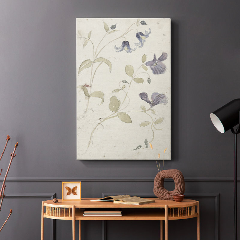 Motif floral rétro CCXVII - galerie Cavas, H 48 po x l 32 po