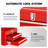 Portable Tool Box-2 Drawer Storage Toolbox with Lockable Metal  Latches for Workshop Repair