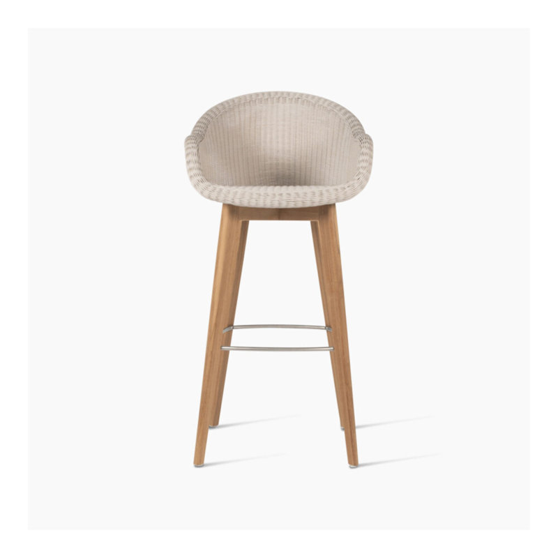 Edgard Outdoor Bar Stool, Old Lace