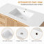 Meuble-lavabo simple 48 po en bois avec lavabo SMC intégré, 2 portes à fermeture en douceur et armoire 8 tiroirs