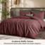 Ensemble de literie 100% coton tissé gaufré rouge pour lit toutes saisons (ensemble de 3)-126671311-131198633