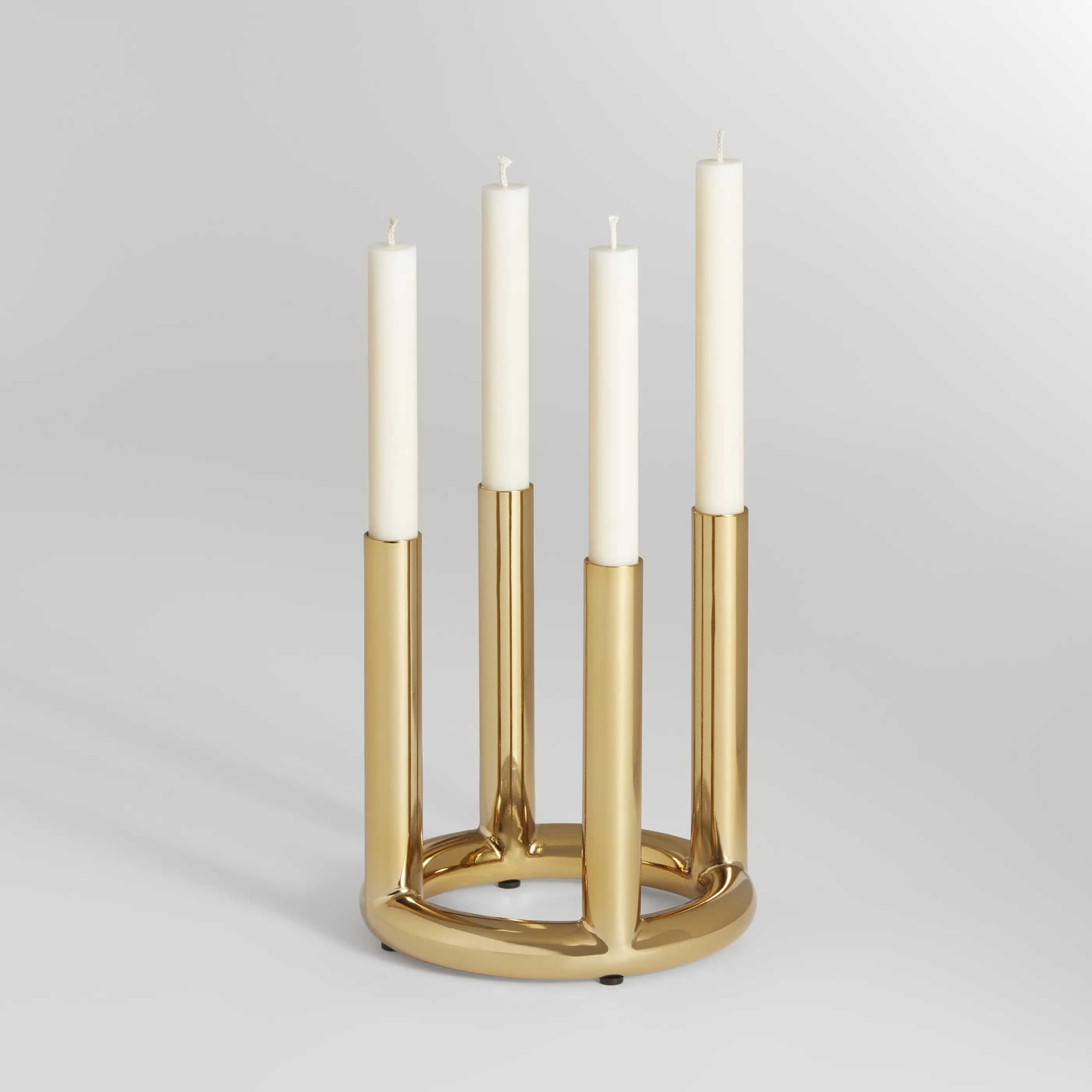 Rad Small Candelabra, Brass