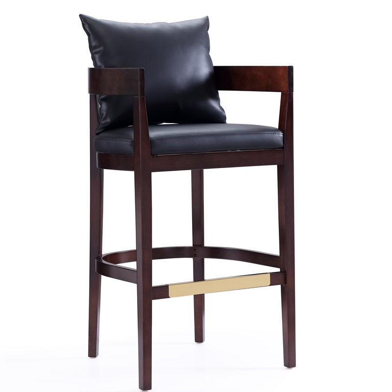 Tabouret de bar Ritz Mid-Century, Noir, Tabouret de bar (siège d'une hauteur de 30,5 po)