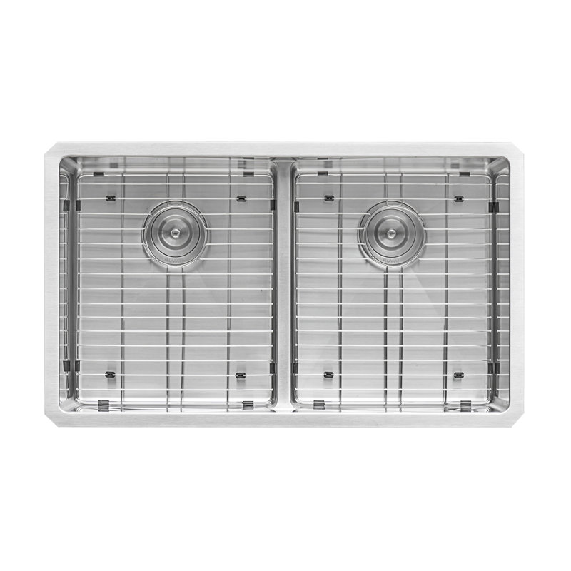 32-inch Stainless Steel Double Bowl Drop-in Kitchen Sink