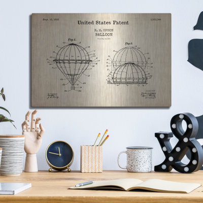 «Balloon Blueprint Brevet Parchment» par Patents