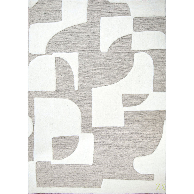Tapis en laine touffeté à la main Eva Maverick, Rectangulaire 8 pi x 10 pi