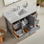Ensemble de meuble-lavabo autoportant 48 po avec 2 poignées entièrement assemblé
